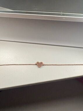 Kendra Sscott Heart Pendant Bracelet in Rose Gold